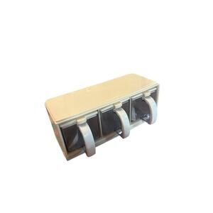 Vintage Harmony Korean Cream Spice Drawer Container Set x3 + Scoops Plastic